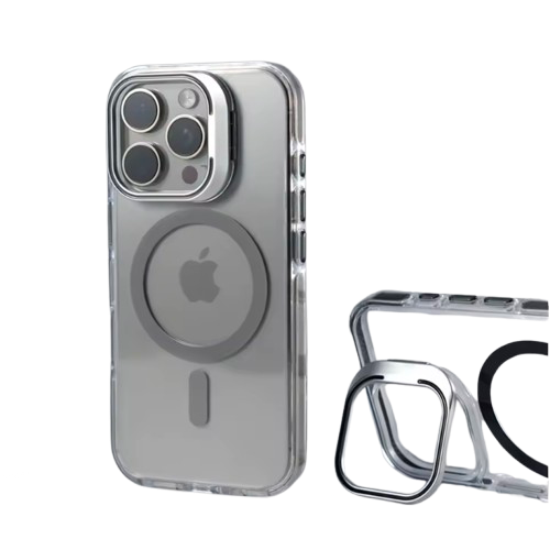MAGNETIC - Coque Magsafe "Metal Stand Case" pour iPhone 15 PRO 